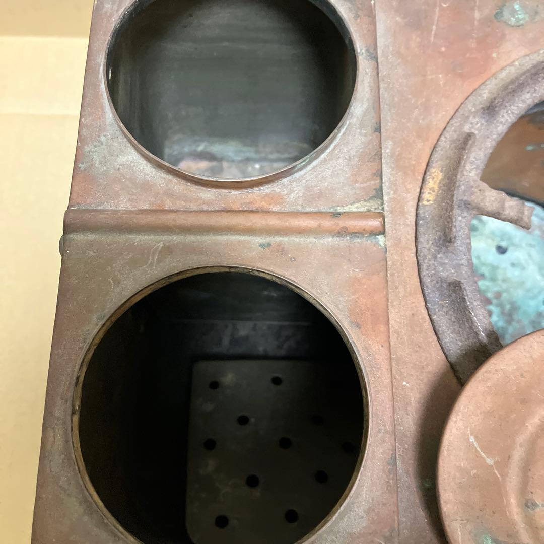 銅製火鉢型工芸品