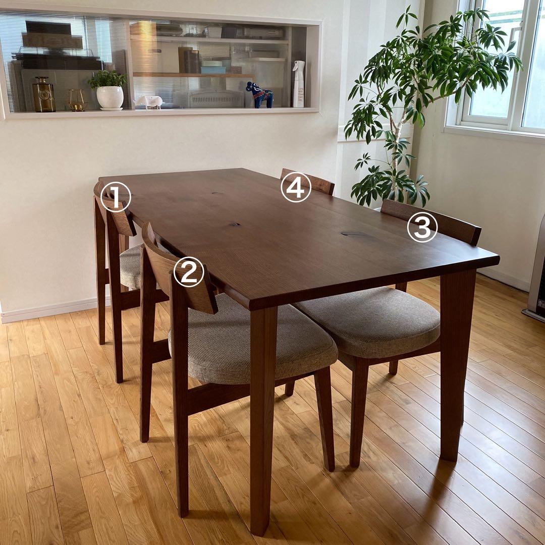 【飛騨産業】椅子③／ダイニングチェア キツツキマーク＊ダイニング5点セット＊