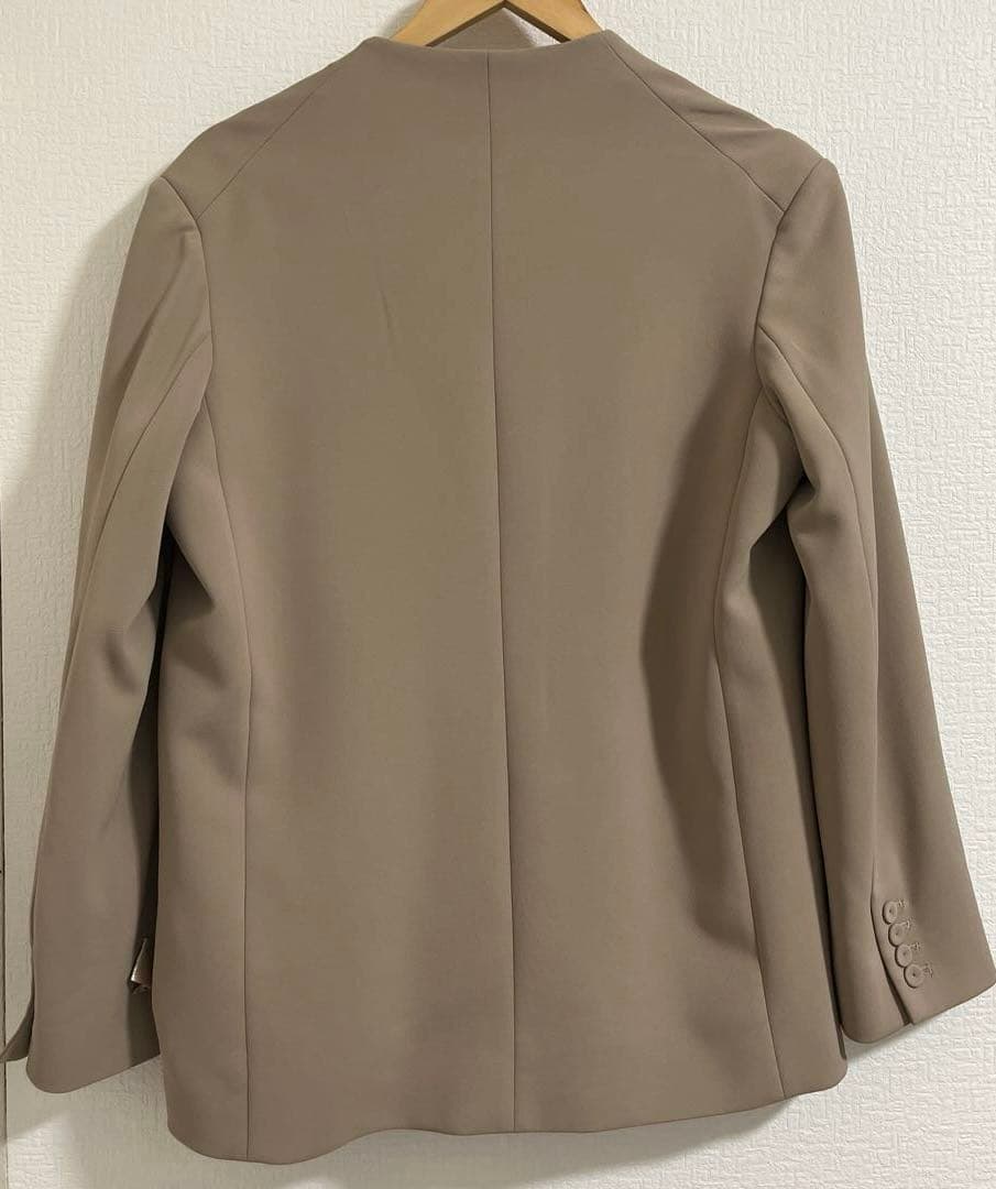 ジャケット・アウター Collerless Twill Jacket