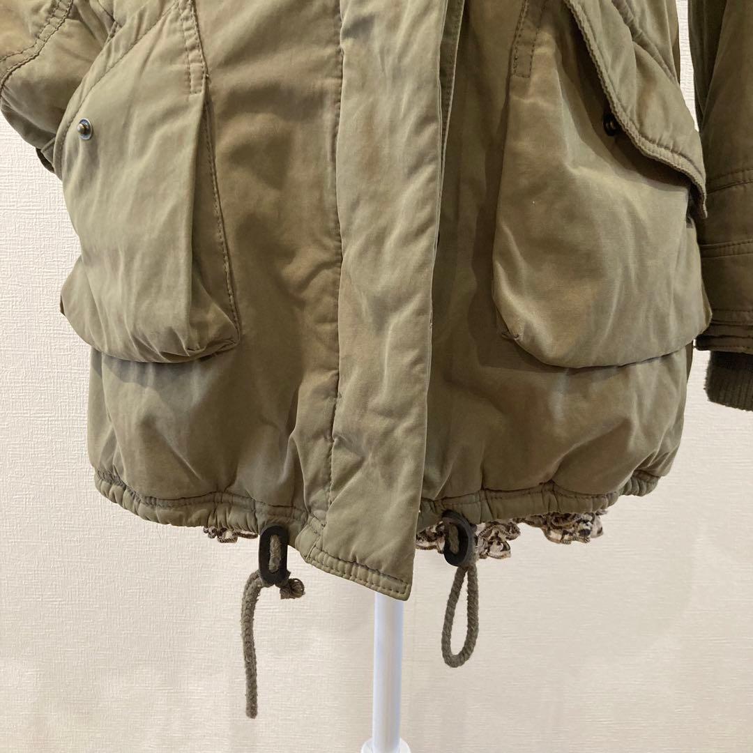 平成ギャル y2k ミリタリージャケット　鬼ファー　裏ボア　モッズコート