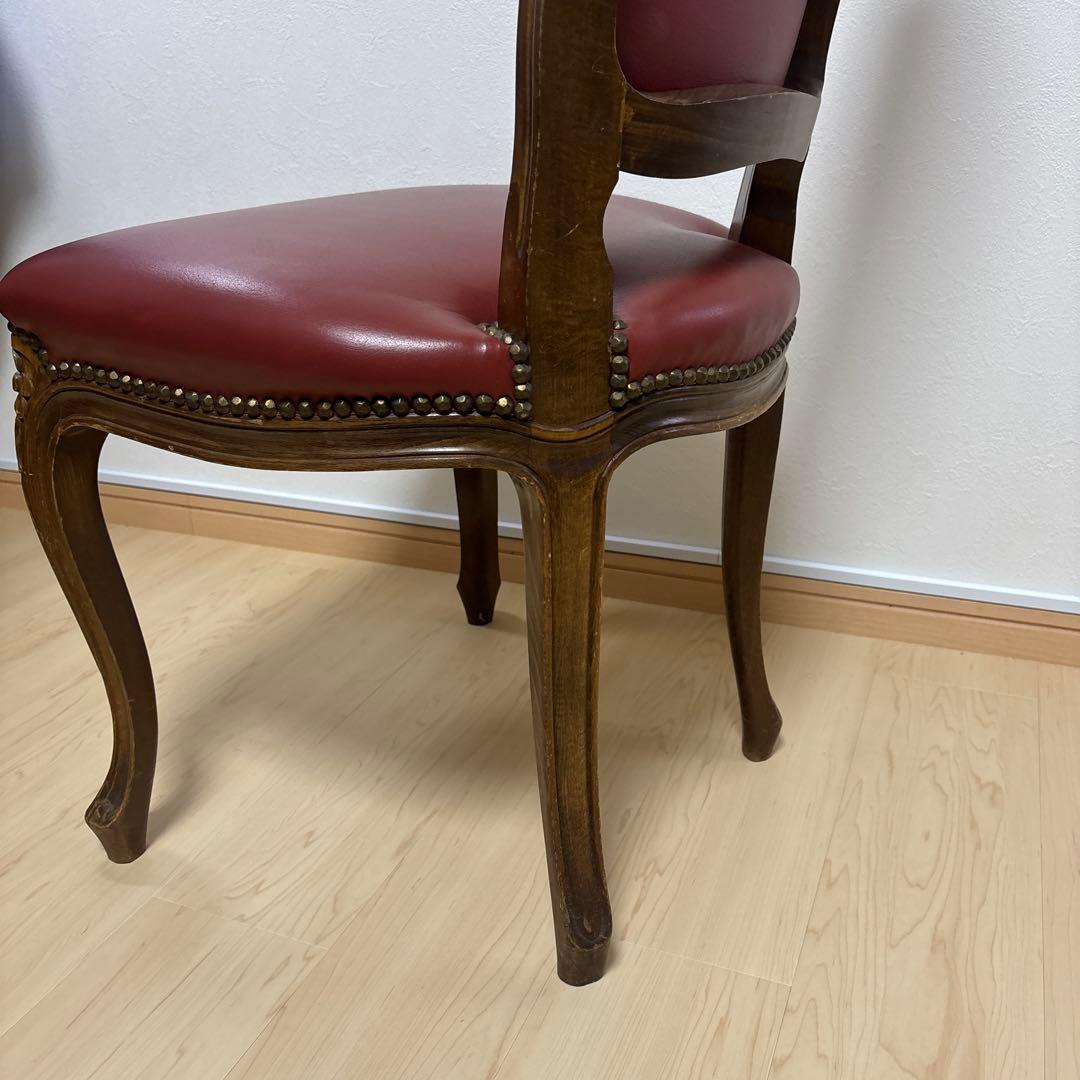 イスヤ商会　ダイニングチェア　イス　ロココ調　猫脚　レザー　レトロ　洋風　アダル
