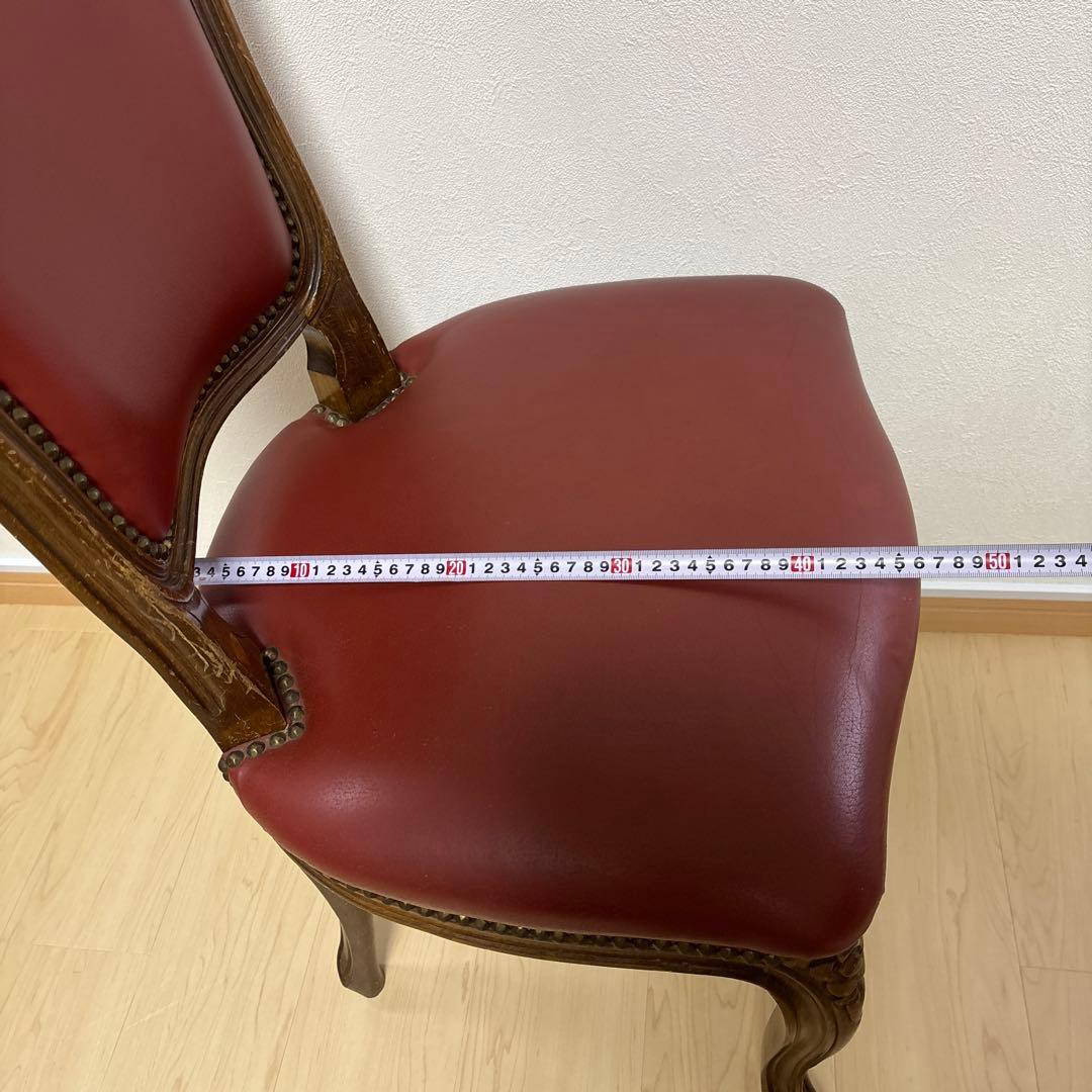 イスヤ商会　ダイニングチェア　イス　ロココ調　猫脚　レザー　レトロ　洋風　アダル