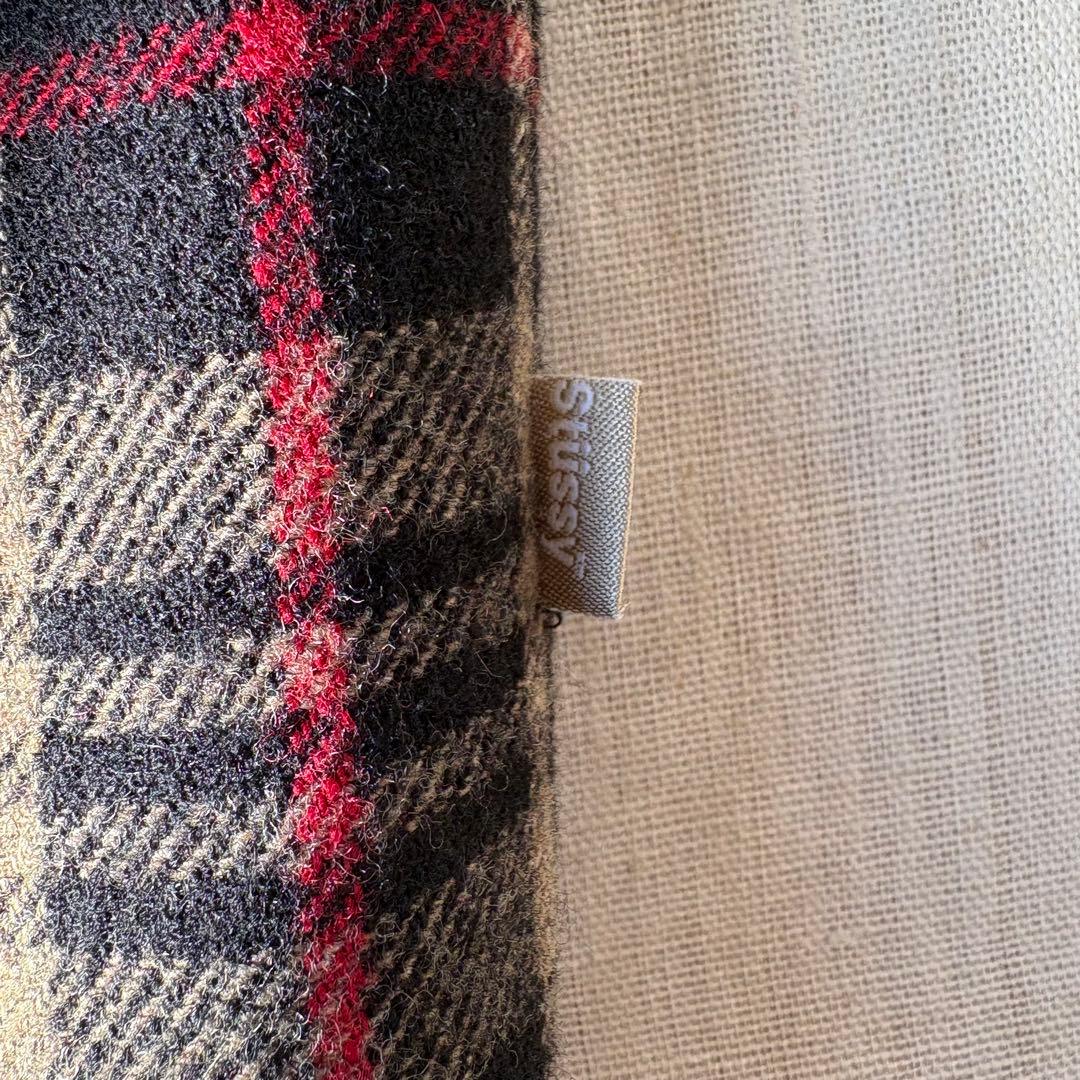 OLD STUSSY ショーンフォント ロゴ刺繍 ウールスタジャン ステューシー