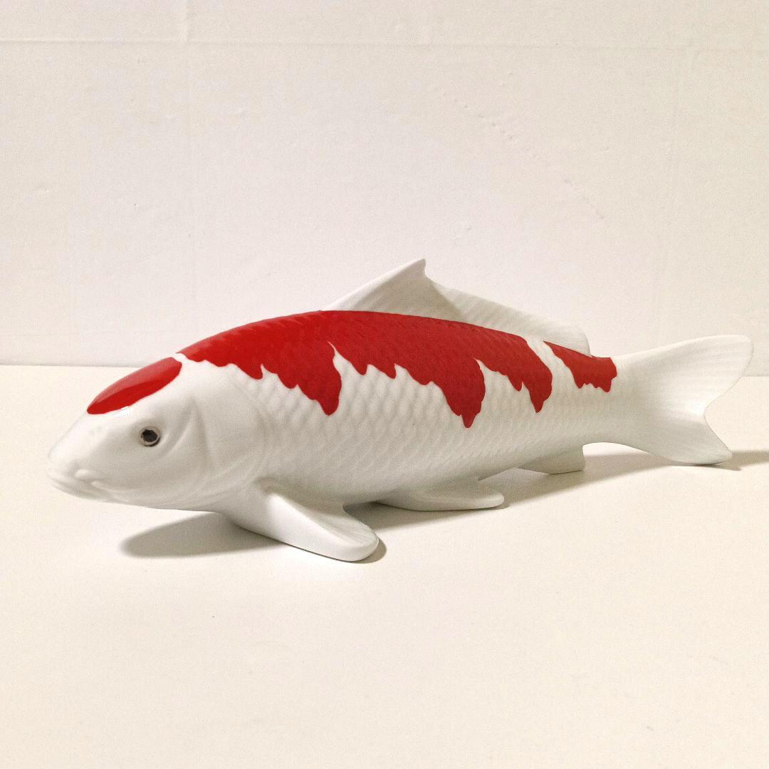 有田焼 勝山窯 錦鯉 陶器置物 鯉オブジェ