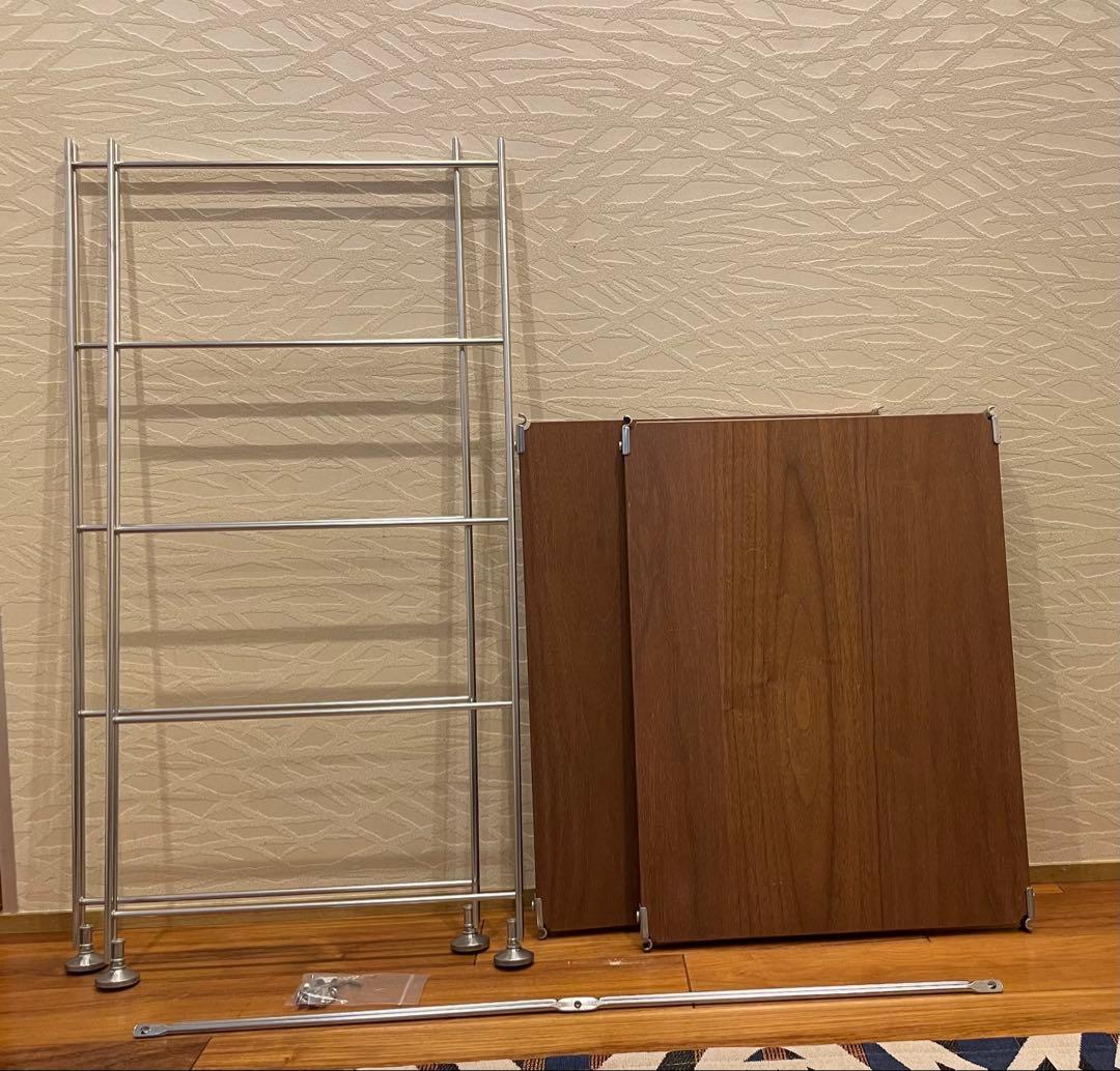 ⭐︎Y⭐︎さま専用／無印良品　ステンレスユニットシェルフ　ウォールナット材　棚セット