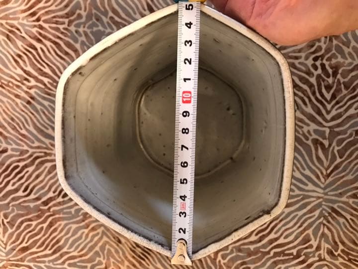 水指　茶道　茶道具　六角　骨董　陶器　日本美術