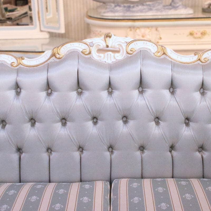 二人掛けソファ 幅190cm ロココ 白家具 ダブルソファ 602-1032