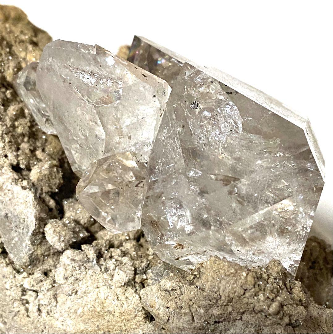 激レア超特大サイズ 母岩付き虹多め 2779g特大 ハーキマーダイアモンド原石