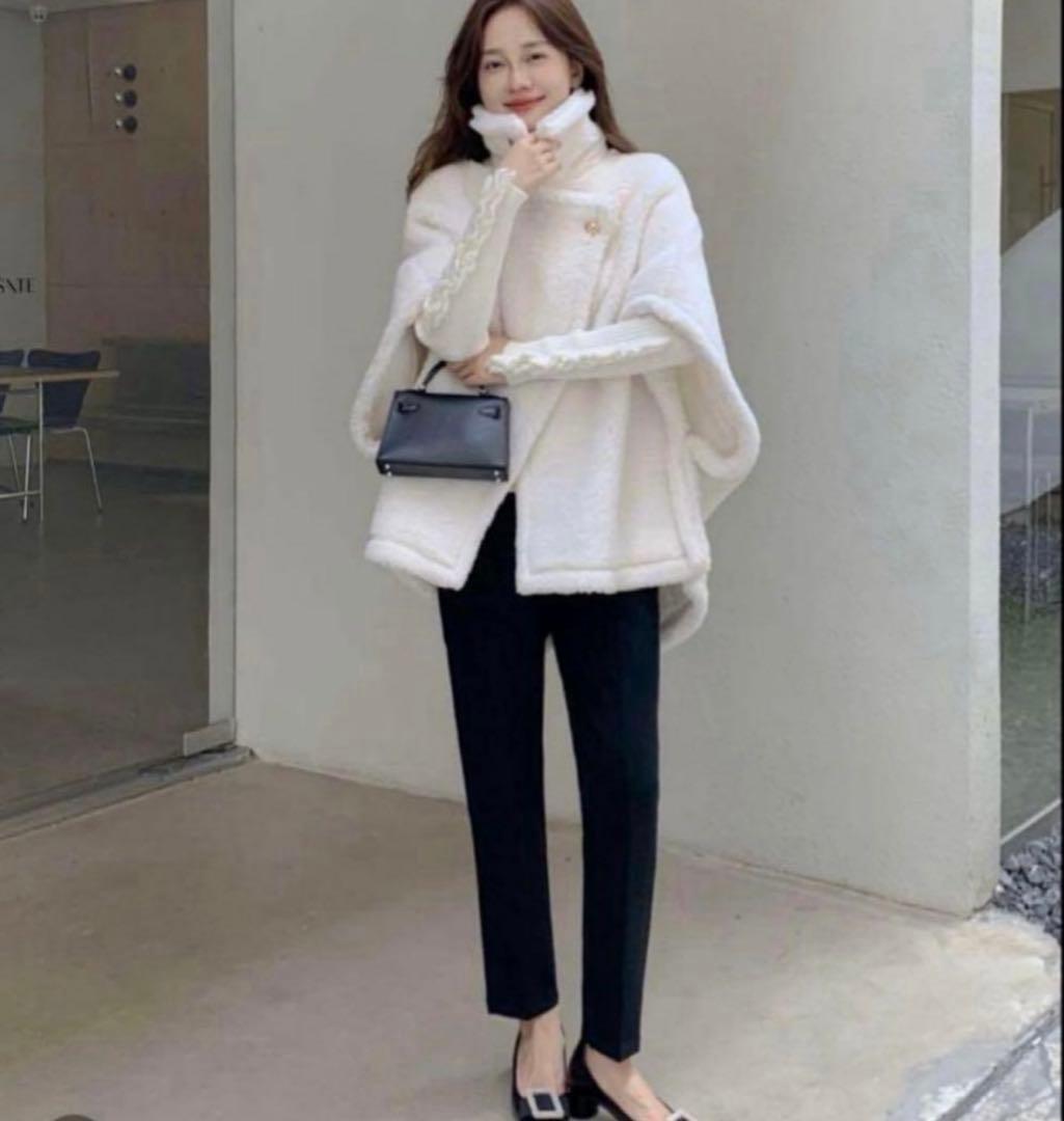 birthday bash ボア　ポンチョ　新品　マックスマーラ