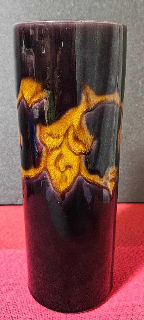 九谷焼　二代 徳田八十吉　特作　深厚釉　 花生　花入れ　共箱　茶道具　茶器