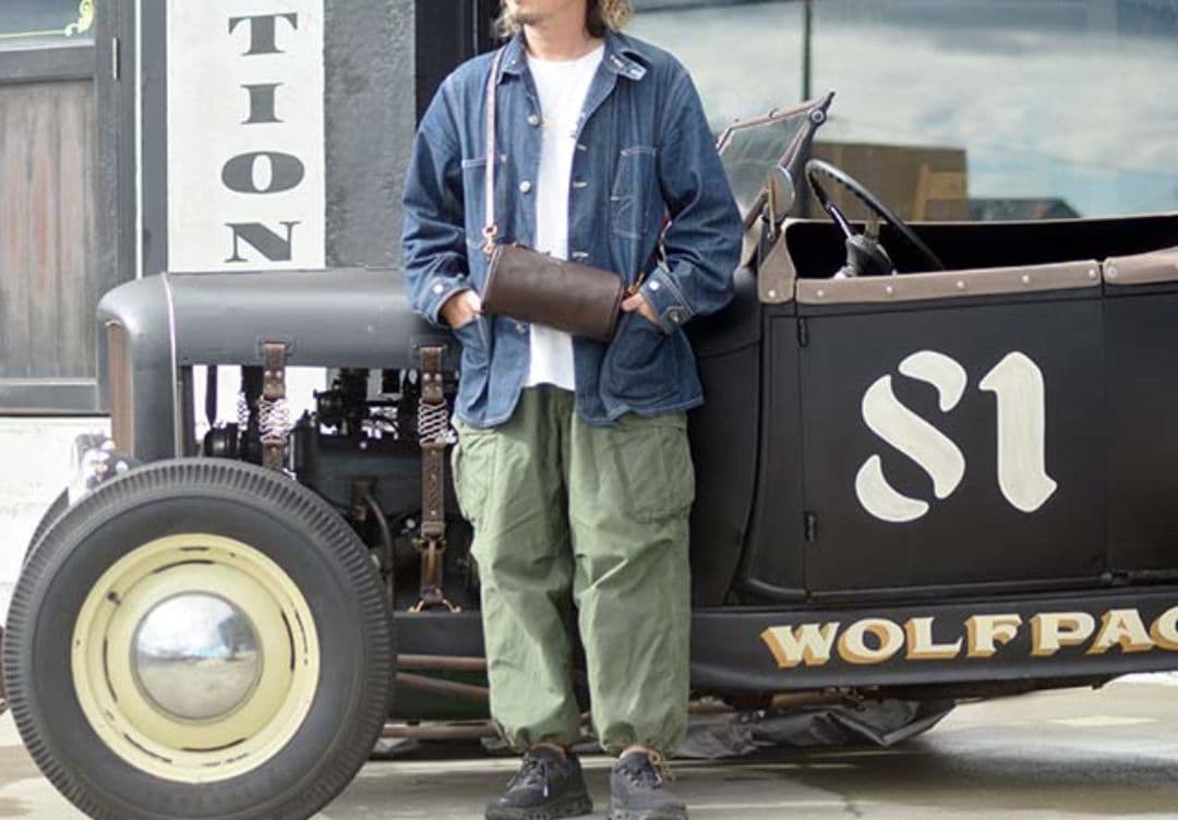 美品 VASCO ショルダーバッグ ドラムバッグ レザー ブラウン