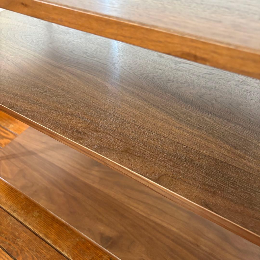 お値下げ中！無印 ユニットシェルフ ワイド 小 ウォールナット ＋追加棚1枚