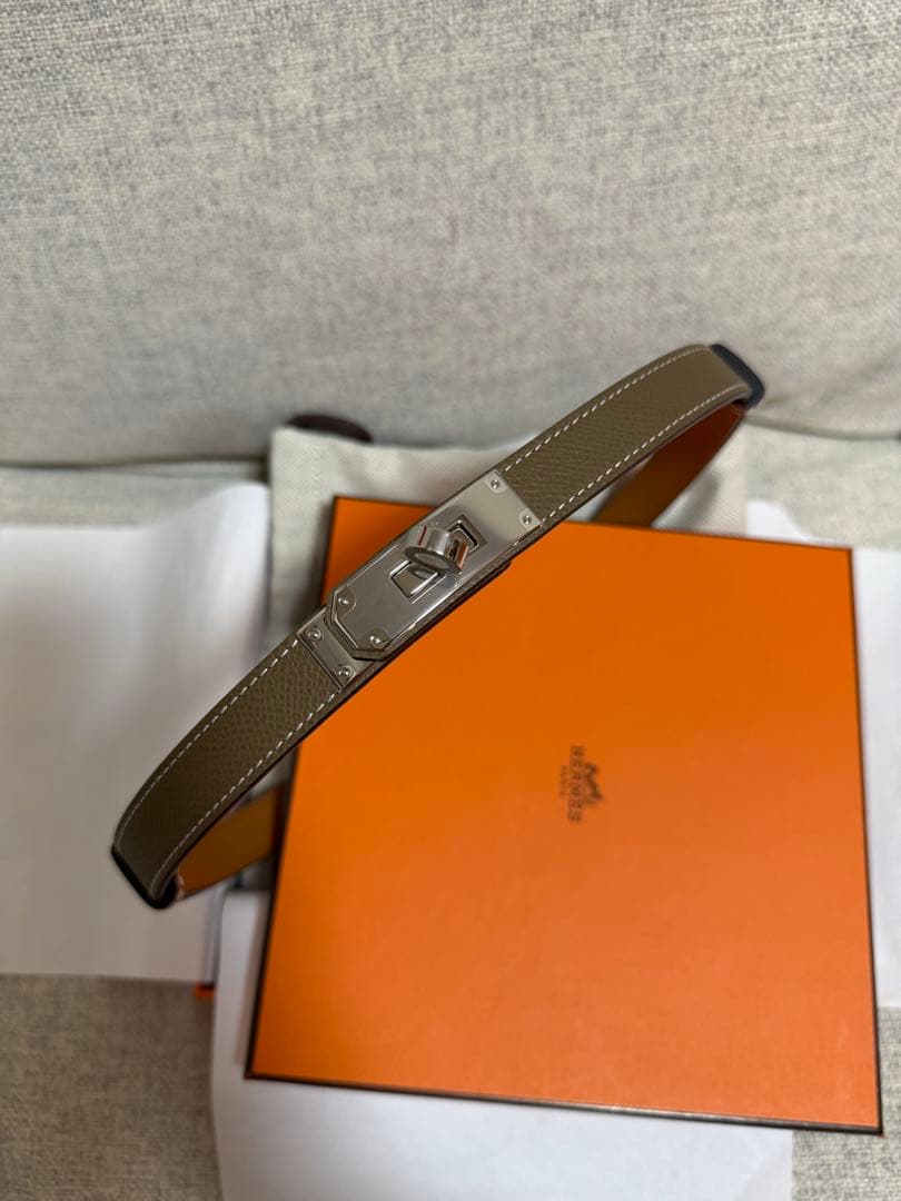 エルメス HERMES ケリーベルト エトゥープ シルバー金具 新品未使用