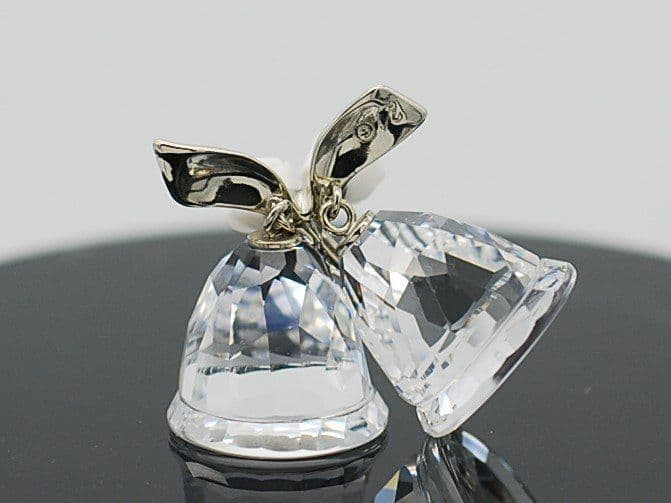 訳アリ品スワロフスキー クリスタル 置き物 2点セット ■ クリスベア 鈴 ベル