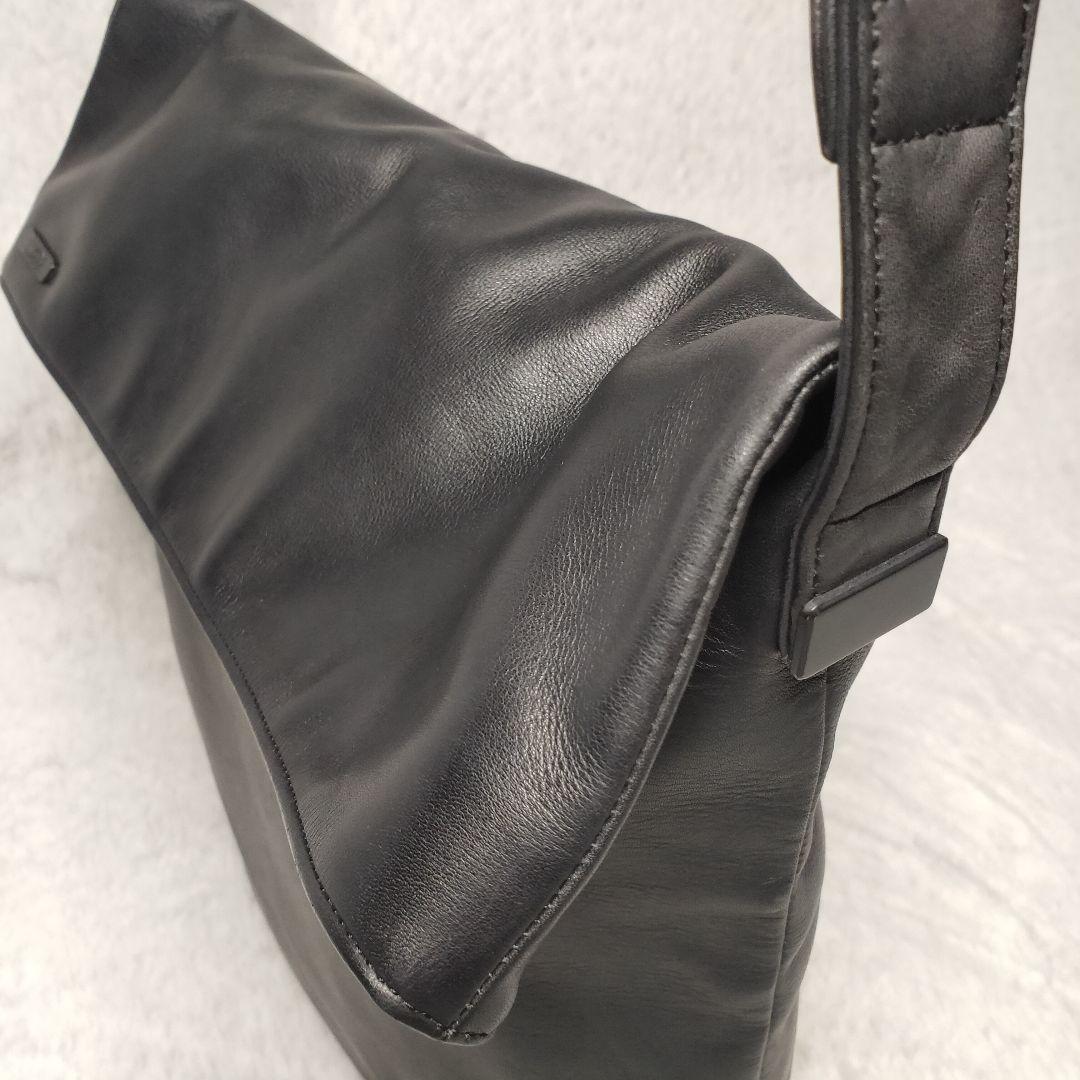 【美品】ミヤケデザインスタジオ ワンショルダー トートバッグ レザー ブラック