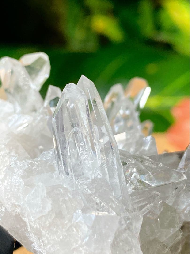 ゼッカデソウザ産　水晶クラスター　天然石　ゼッカクリスタル　タイムリンク