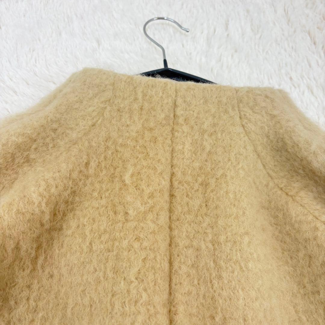 美品✨人気✨anuke Collarless Shaggy Coat ノーカラー
