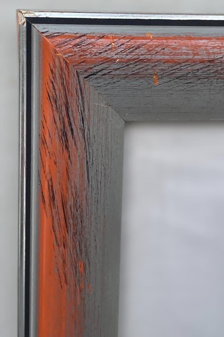 木製 フレーム 額縁 大型 絵画 写真 ポスター 展示 シルバー シンプル 美品