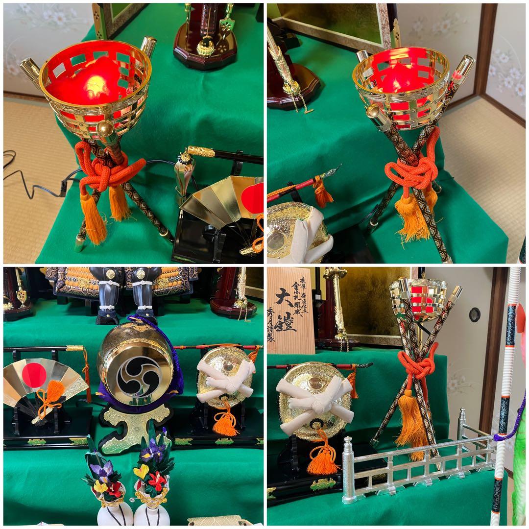 美品　人形の秀月　五月人形　兜　3段飾り