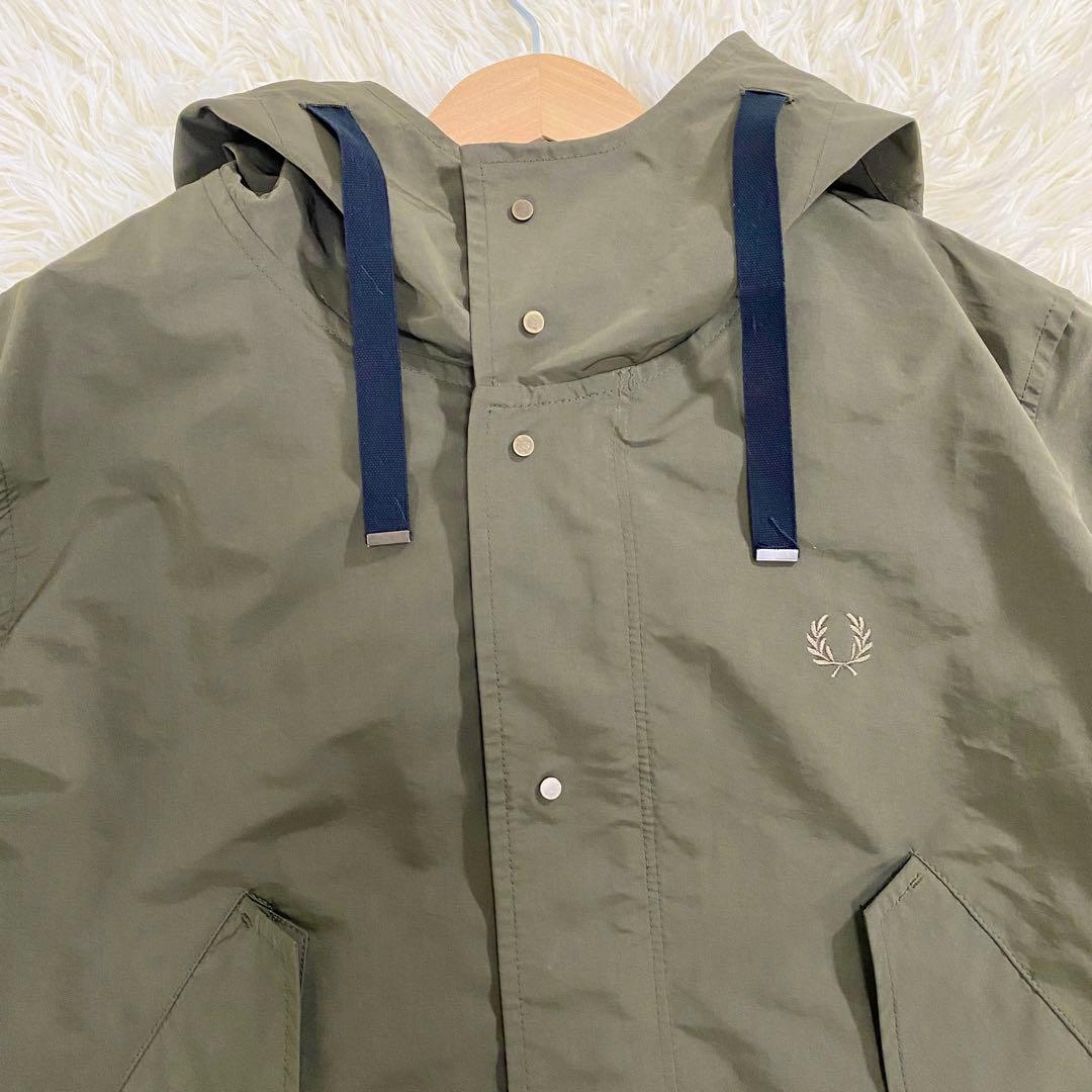 極美品　フレッドペリー　モッズコート　キルティング　切替　カーキ　UK10　L
