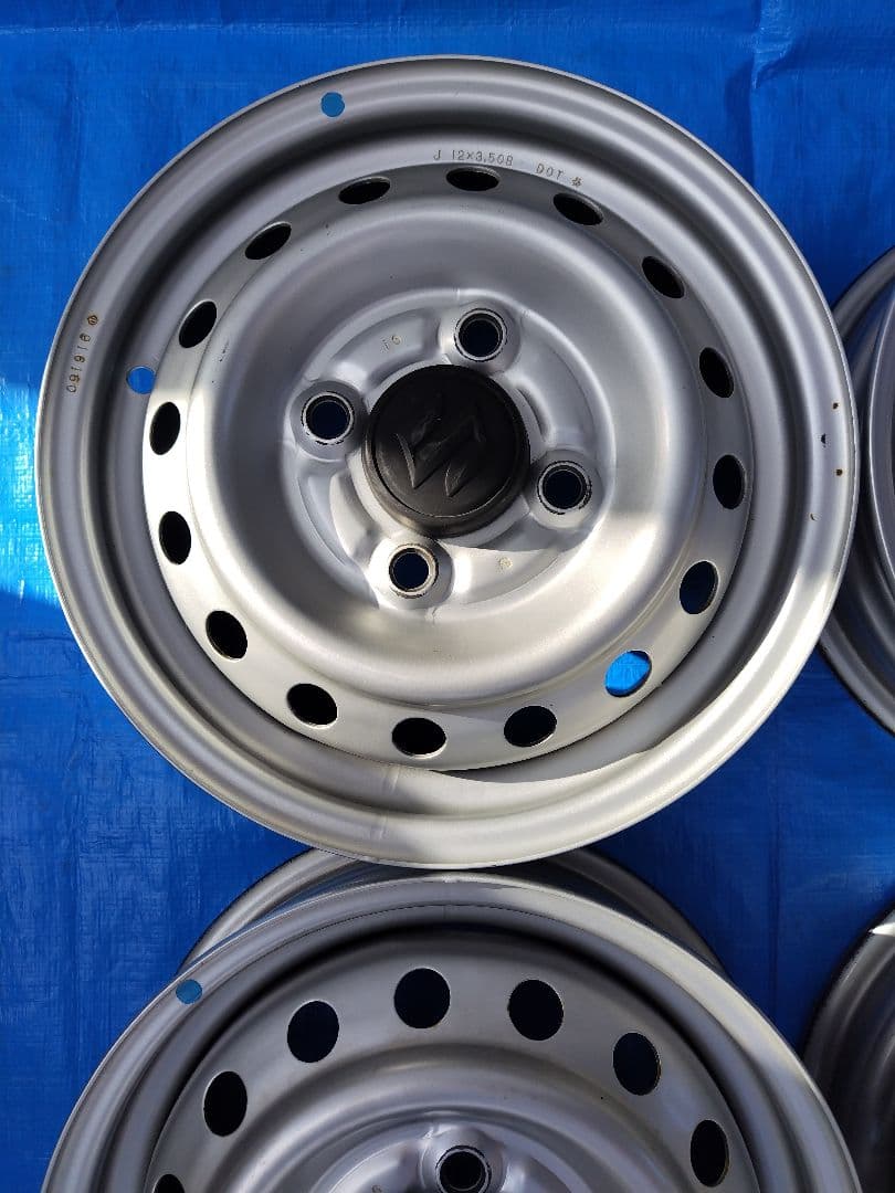 12インチ・スチールホイール4本、スズキ純正、4H-100㎜、送料込み