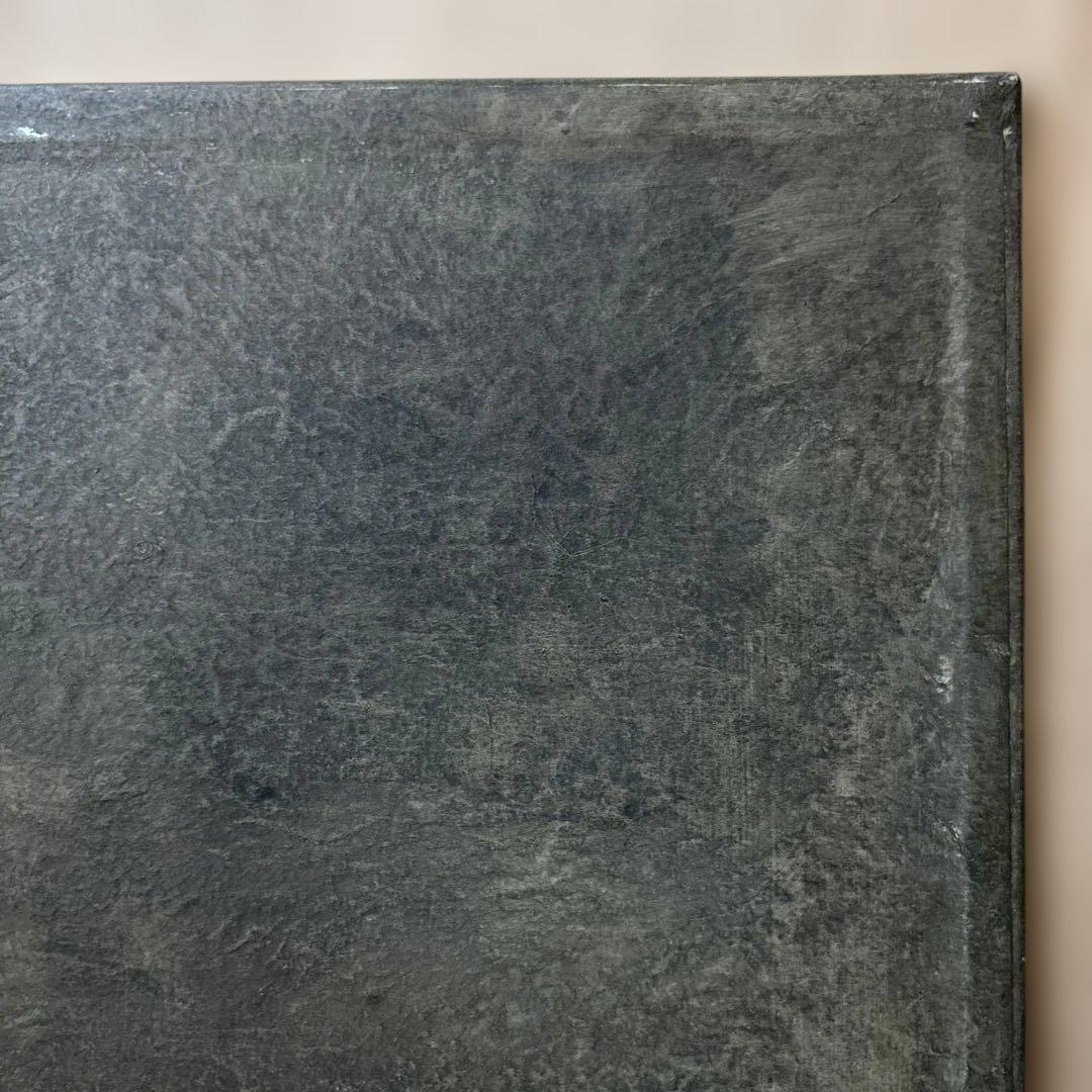 ハタノワタル 敷板 ランチョンマット 和紙 アルミ／グレー 灰色 作家もの ①