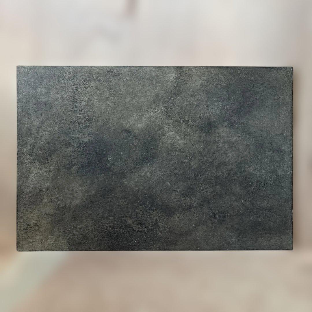 ハタノワタル 敷板 ランチョンマット 和紙 アルミ／グレー 灰色 作家もの ①