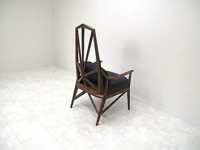 展示品ヴィンテージ アールデコ様式本革ハイバックパーソナルチェア 1人掛けソファ
