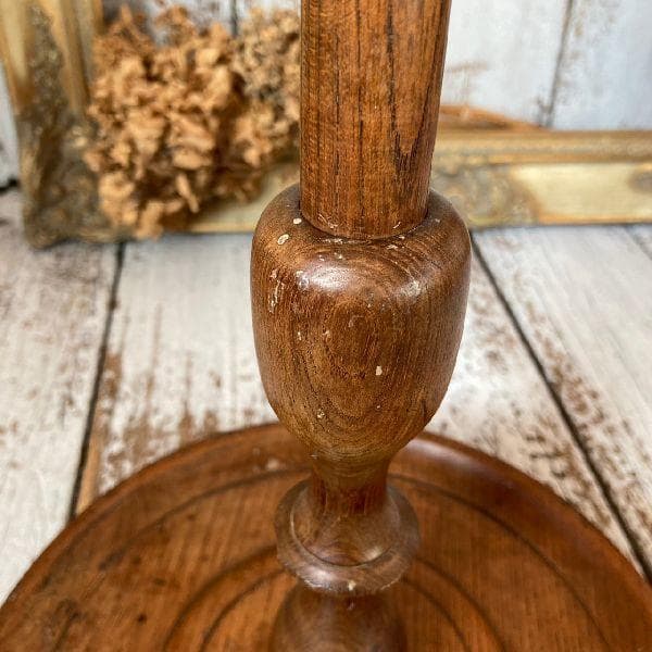 50s ヴィンテージ*古いウッド キャンドルスタンド*木製 無垢材 燭台*蝋燭台