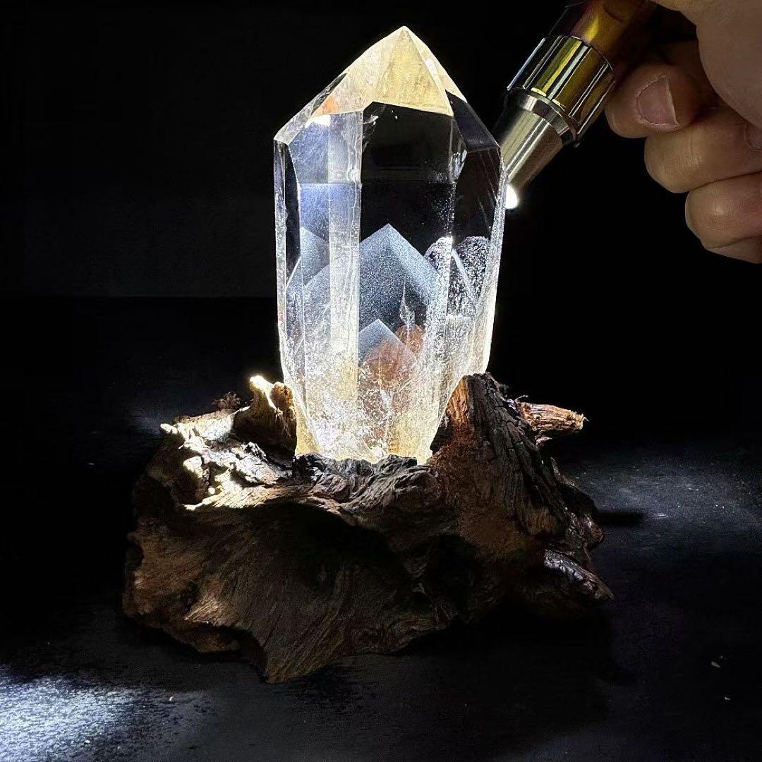 天然石 水晶のポイント　置物YS885G.291