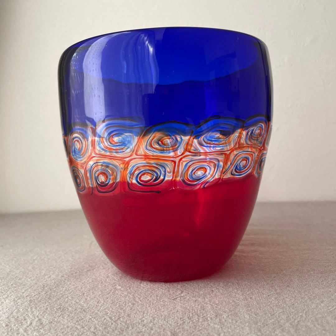 ヴェネチアンガラス　ムラーノ　アドリアーノダッラ　フラワーベース　花瓶