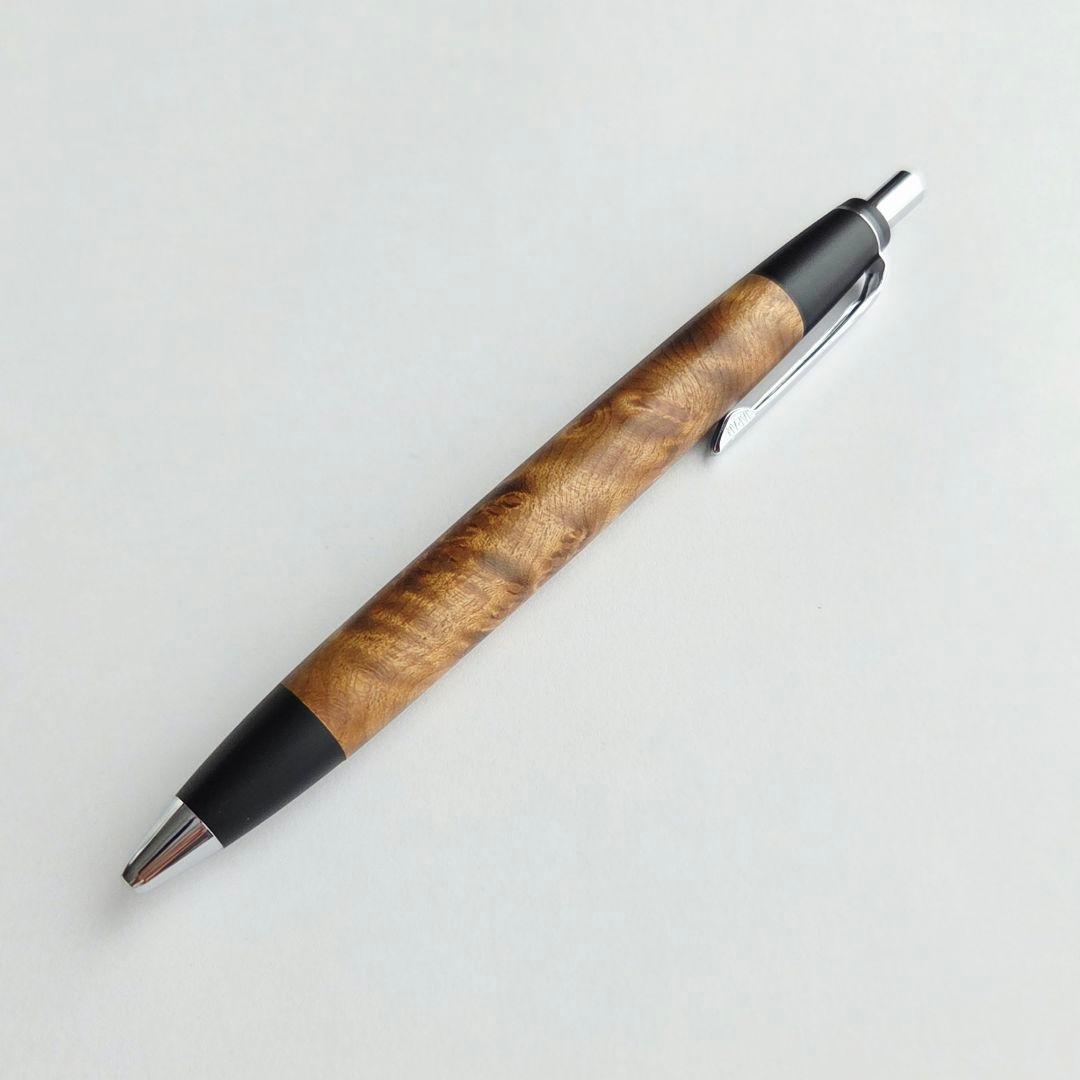 【新品未使用品】野原工芸 マーブルウッド 限定 スタンダードボールペン シルバー