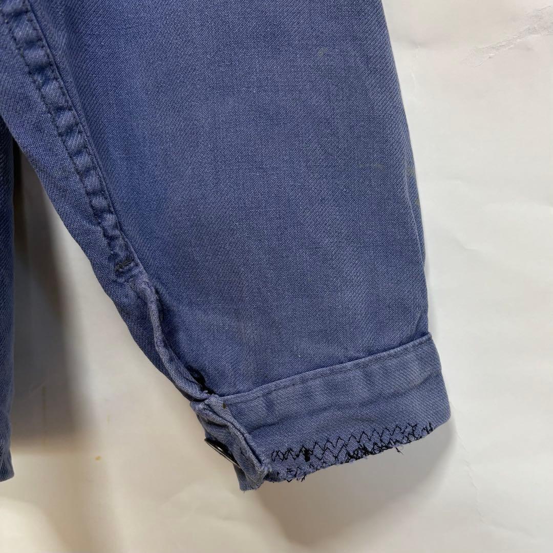 70sフレンチ　フェードカバーオール　ヴィンテージ　襤褸　ユーロワークボロの美学