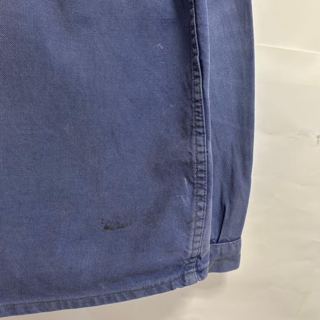 70sフレンチ　フェードカバーオール　ヴィンテージ　襤褸　ユーロワークボロの美学