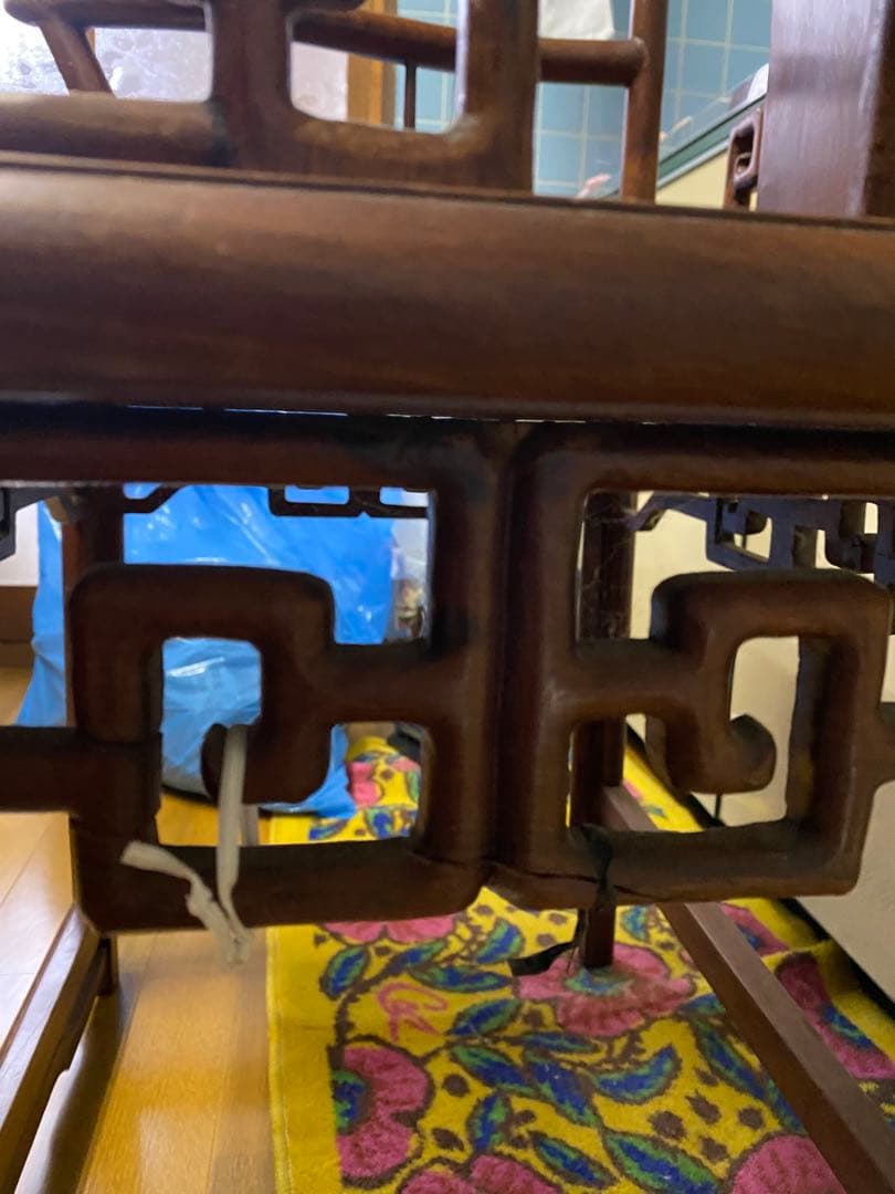 唐木家具 ダイニングチェア アームチェア 高級 花梨材 無垢 中国美術 アジアン