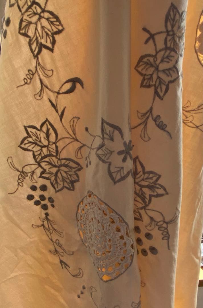 レース編み美しい ビンテージ 　テーブルクロス １８０cm×１３５cm