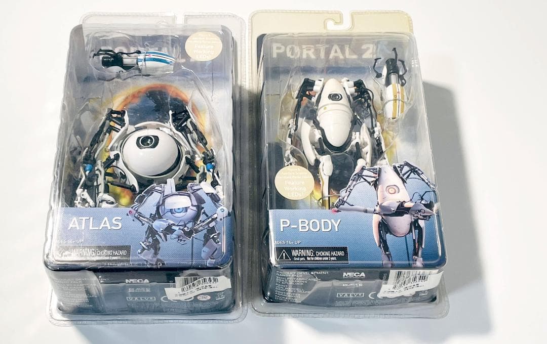 【2体】Portal 2 ATLAS & P-BODY ポータル2 フィギュア
