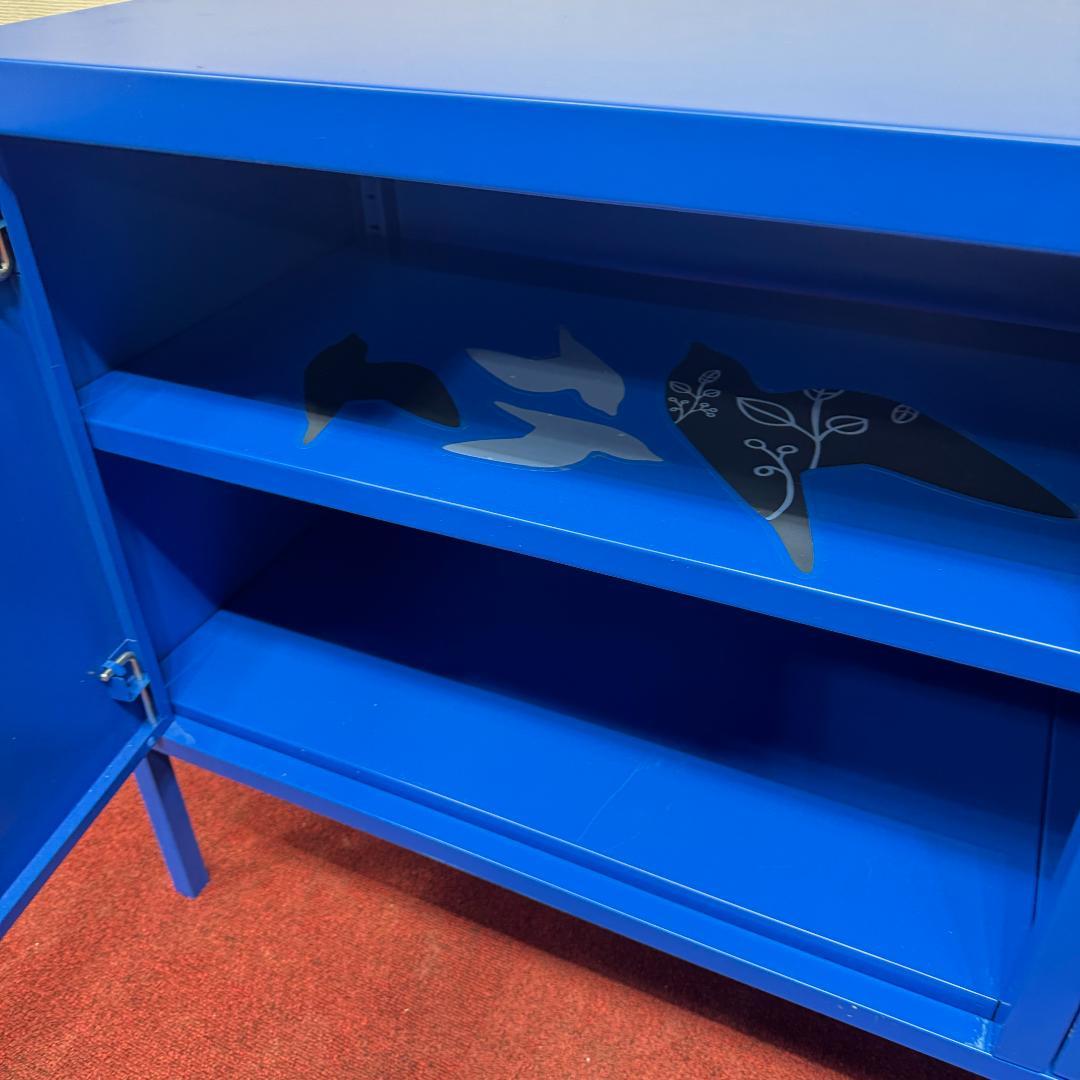 東京23区送料無料　IKEA イケア PS キャビネット ブルー 青 廃盤