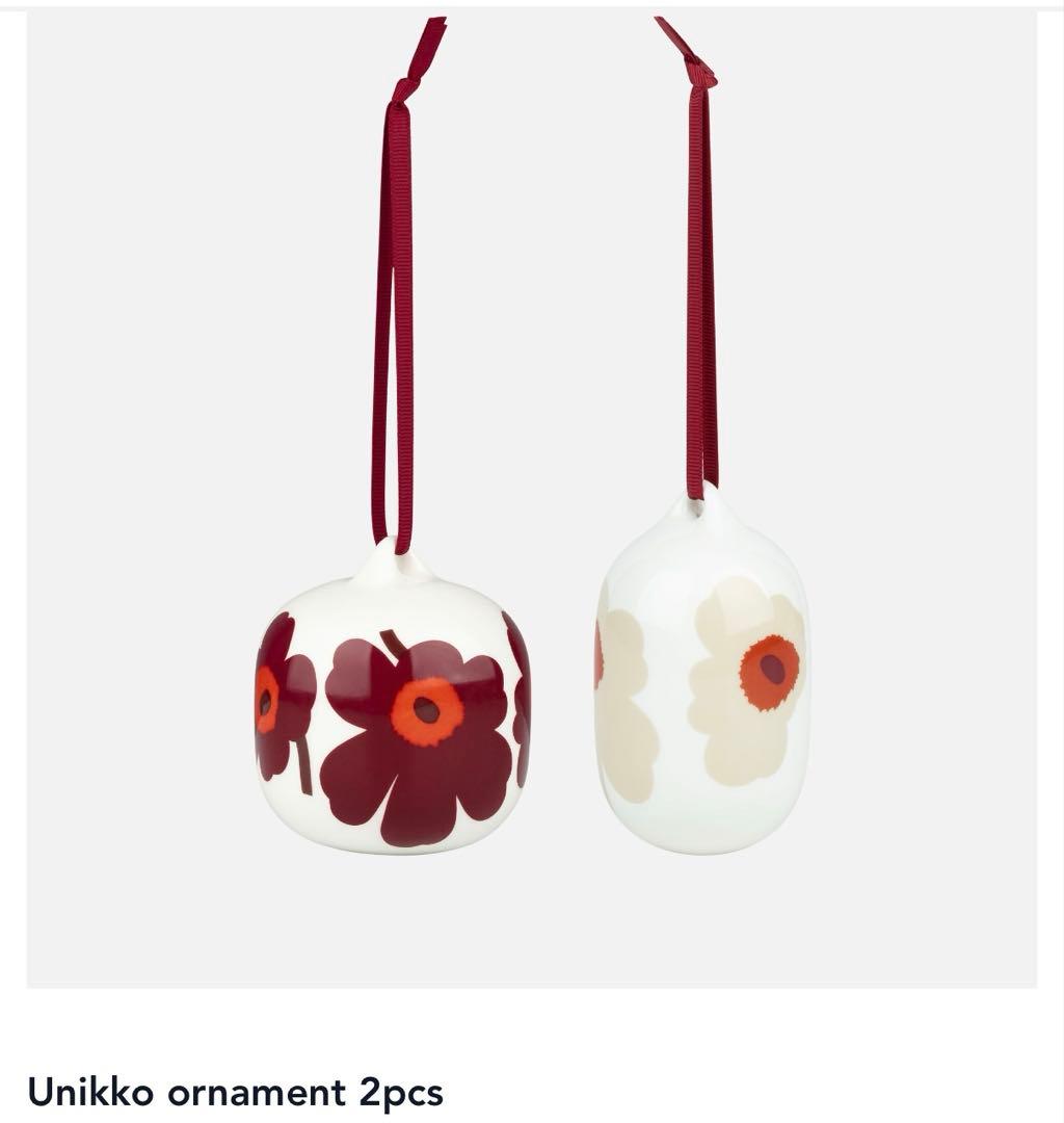 marimekko マリメッコ　松屋銀座　ウニッコ　オーナメント　クリスマス