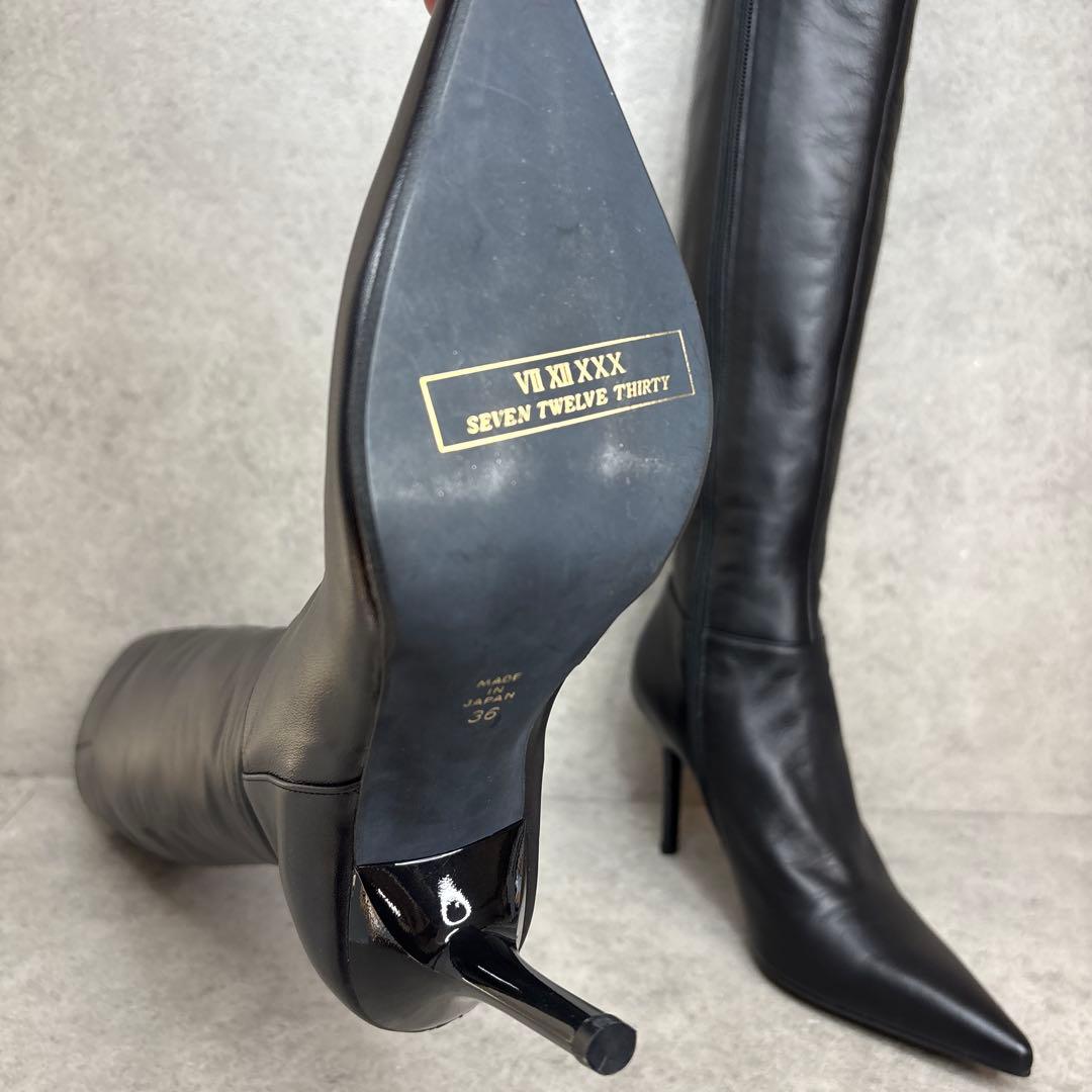 新品！VII XII XXX セブントゥエルブサーティ ポインテッドロングブーツ