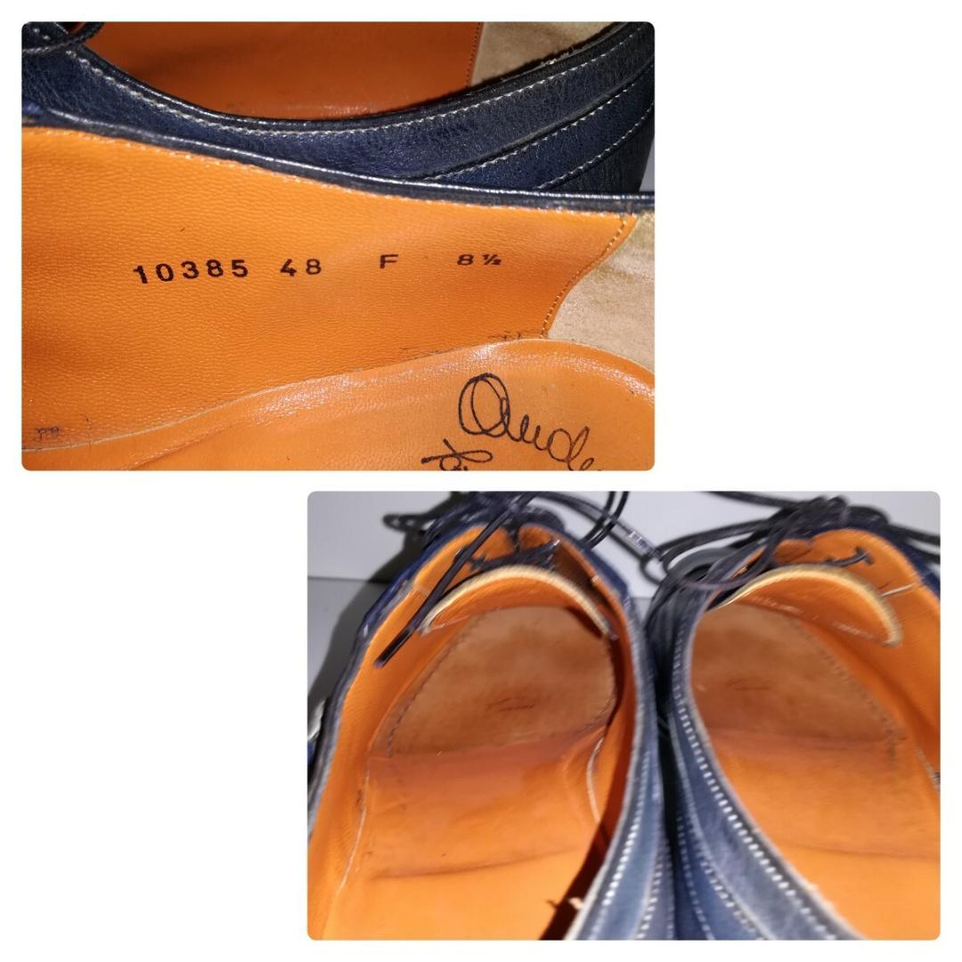 d0227 良品 値下げ不可 サントーニ ウイングチップ 8 1/2 ネイビー