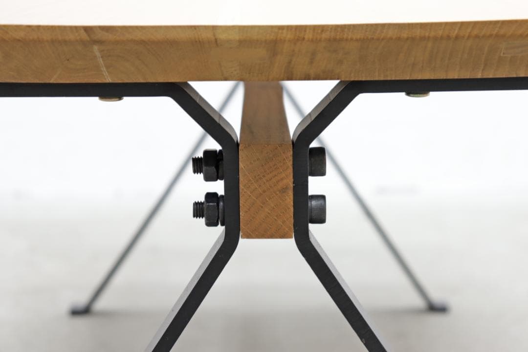 ライフファニチャー SP オーク無垢材 アイアン センターテーブル