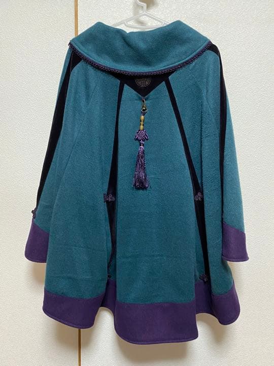 OZZON JAPAN 和柄　和風　ポンチョ　リバーシブル