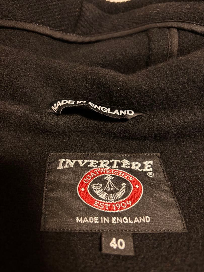 INVERTERE インバーティア ダッフルコート ジョシュアエリス 黒 40