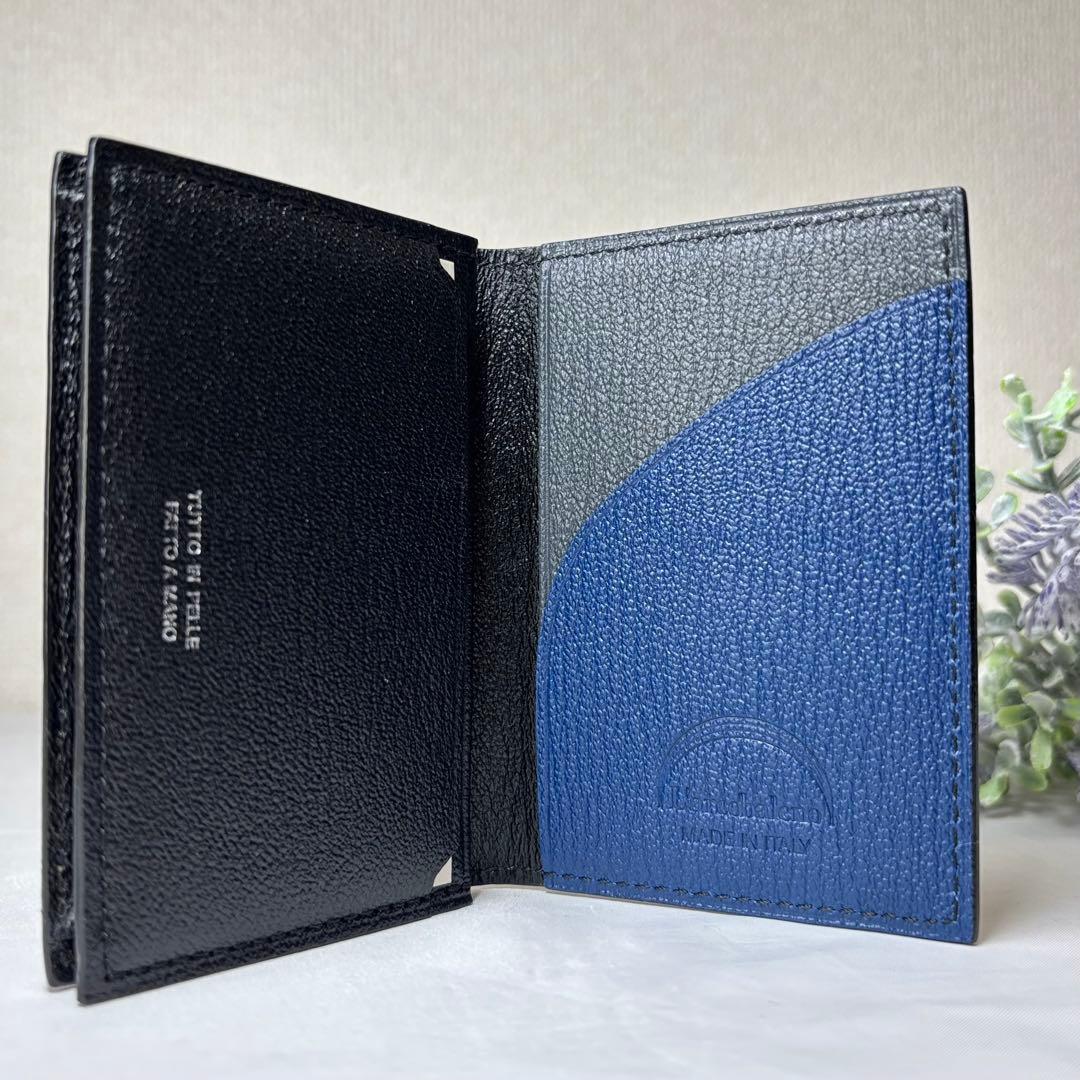 【新品】　ラルコバレーノ　ビジネスカードケース　名刺入れ　シボ革　ユニセックス