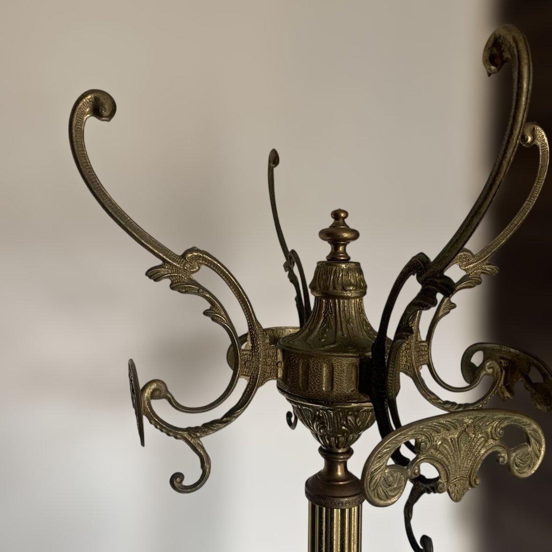 ①ポールハンガー　真鍮　イタリア　ビンテージ　コート掛け ①②セット品