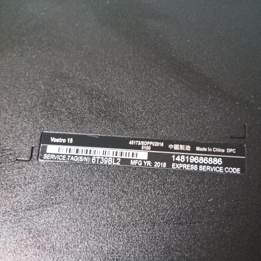 DELL vostro 15 3568 ノートPC ブラック 日本語配列