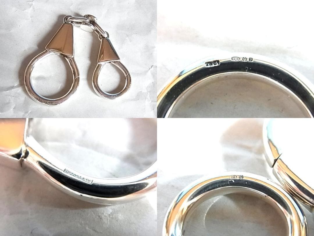 未使用品ティファニー キーホルダー キーリング キーチェーン SVシルバー925