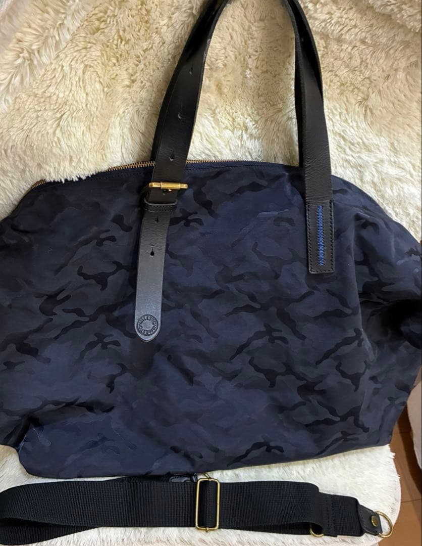 美品❗️MILESTO ミレスト2wayボストンバッグ ネイビー　迷彩柄