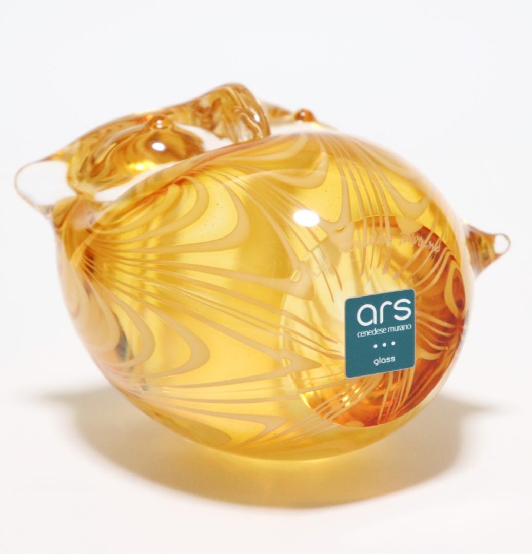 165,000円新品【アルスチェネデーゼ】古法縁起物 置物ムラーノガラスフクロウ